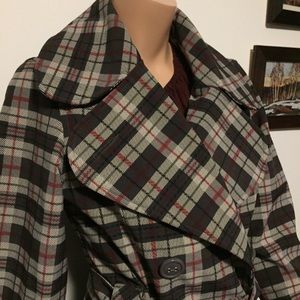 Sz12🍷RARE Studio trench fleece lined